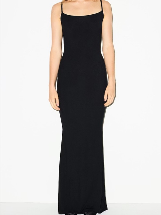 SKIMS Dresses & Skirts - SKIMS Dark Gray (Graphite) Slim Spaghetti-Strap Maxi Dress